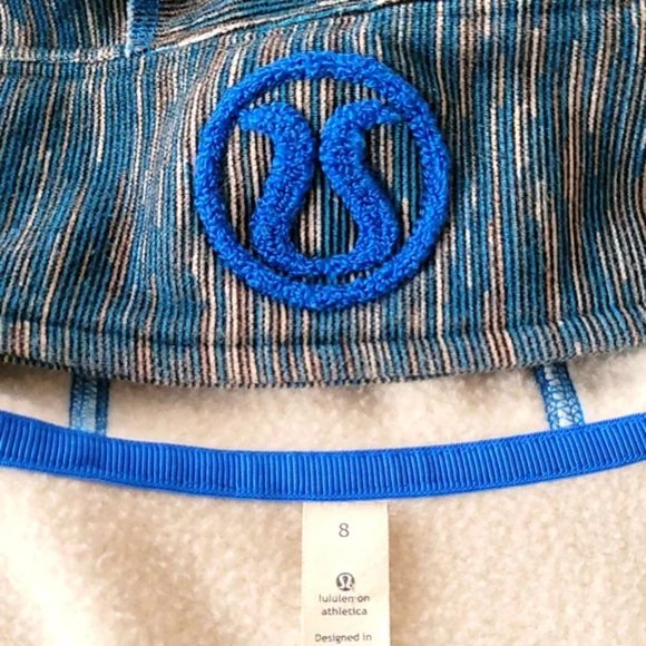 Lululemon Blue stripes Scuba Hoodie Wee are from Space Size 8 - Picture 6 of 10